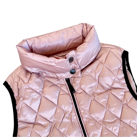 Philosophy Blush & Black Puffer Vest Zip Closure Size M NWT - Picture 4 of 7
